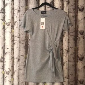 Heather gray tie knot dress